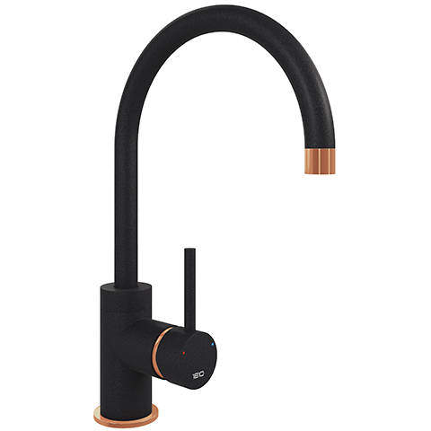 1810 Purquartz Courbe Kitchen Tap (Metallic Black & Copper).