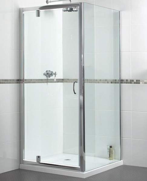 Aqualux Shine Shower Enclosure With 900mm Pivot Door. 900x800mm.