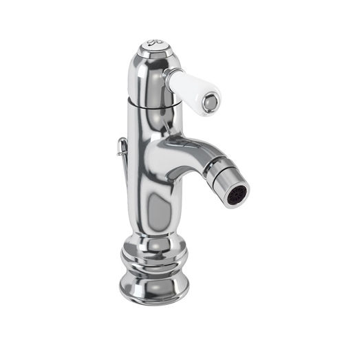 Burlington Chelsea Regent Curved Bidet Mixer Tap & Waste (Chrome/Med).