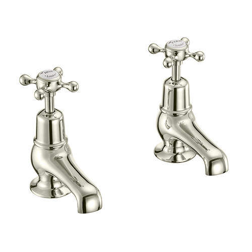 Burlington Claremont Basin Taps 3" (Nickel & White).