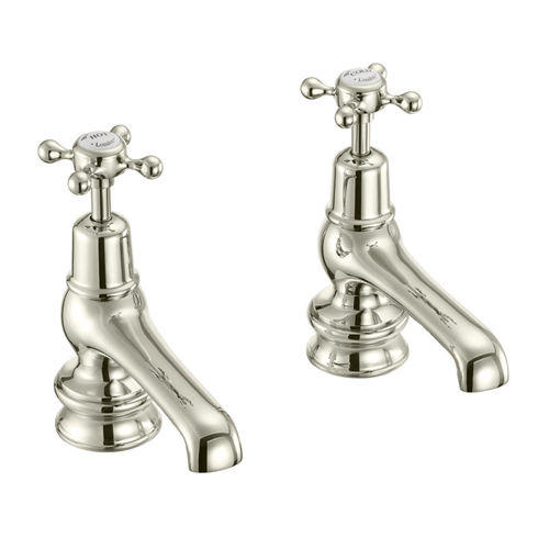 Burlington Claremont Basin Taps 5" (QT, Nickel & White).