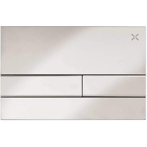Crosswater Arena Flush Plate With Dual Buttons (Chrome).