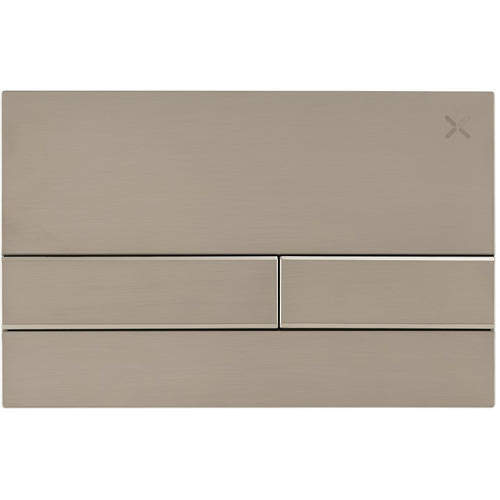 Crosswater Arena Flush Plate With Dual Buttons (Brushed Stainless Steel).