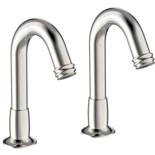 Crosswater Belgravia 2 x Sensor Deck Mounted Basin Taps (Nickel).