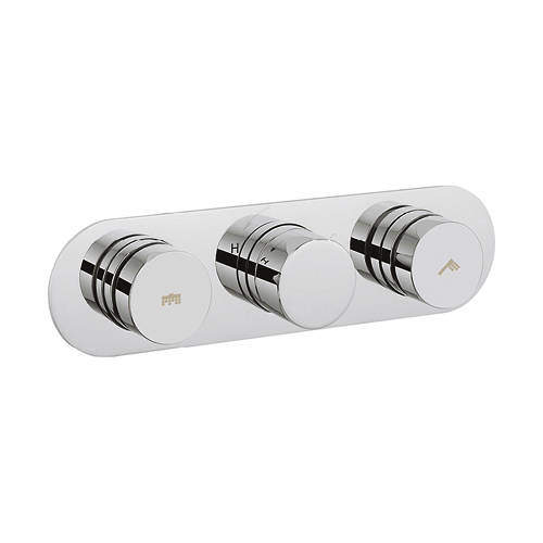Crosswater Dial Central Push Button Thermostatic Shower Valve (2 Outlets).