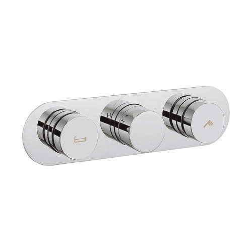 Crosswater Dial Central Thermostatic Shower & Bath Valve (2 Outlets).