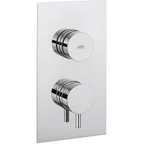 Crosswater Dial Kai Push Button Thermostatic Shower Valve (1 Outlet).