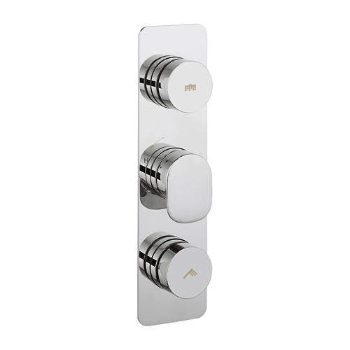 Crosswater Dial Pier Push Button Thermostatic Shower Valve (2 Outlets).
