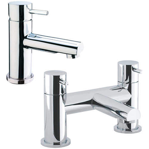 Crosswater Kai Lever Showers Basin & Bath Filler Tap Pack (Chrome).