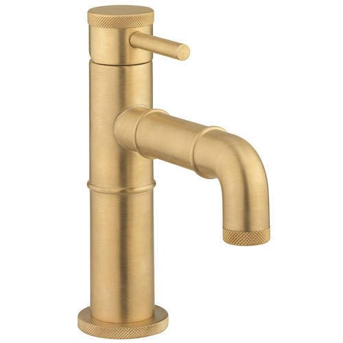 Crosswater Industrial Basin Mixer Tap (Unlac Brushed Brass).