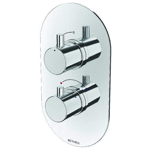 Methven Kaha Concealed Thermostatic Mixer Shower Valve (Chrome, 1 Outlet).
