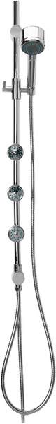Deva Shower Kits Minimalistic Riser Rail Kit With Body Jets (Chrome).
