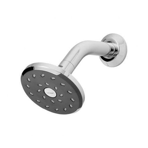 Deva Satinjet Kiri Wall Mounted Shower Head & Arm (Chrome & Slate).