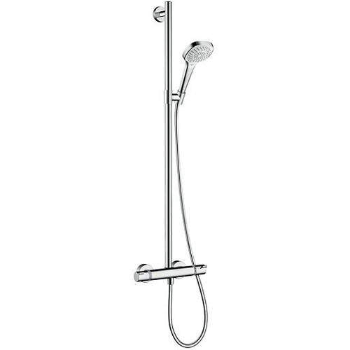 Hansgrohe Croma Select E Eco Semipipe Shower Pack (White & Chrome).