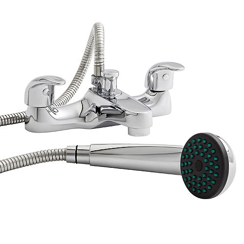 Kartell Koral Bath Shower Mixer Tap With Kit (Chrome).