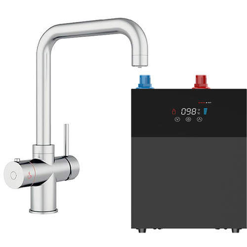 Kedl Delta Digital 4 In 1 Boiling Water Kitchen Tap (Chrome, 4.0L).