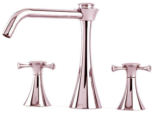 Perrin & Rowe Oasis 3 Hole Kitchen Tap (Polished Nickel).