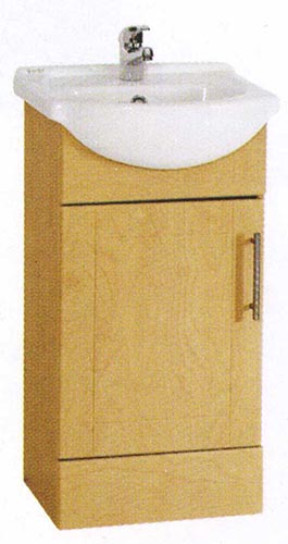 daVinci 450mm Birch Vanity Unit with one piece ceramic basin.