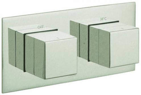 Vado Notion Thermostatic Shower Valve With 2 Outlets (3/4" Brushed Nickel).