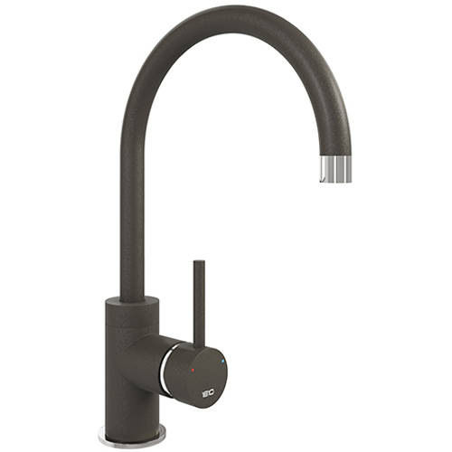 Larger image of 1810 Purquartz Courbe Kitchen Tap (Mocha & Chrome).