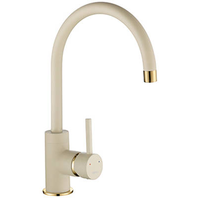 Larger image of 1810 Purquartz Courbe Kitchen Tap (Champagne & Gold Brass).