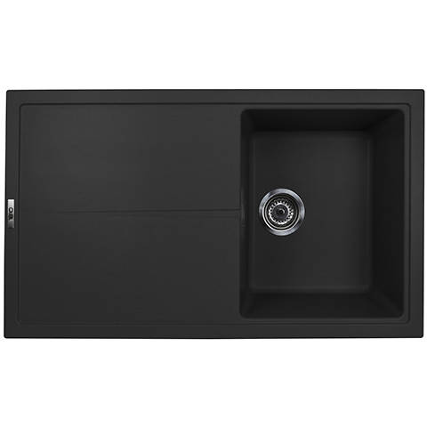Example image of 1810 Kitchen Sink & Tap Pack, 1.0 Bowl (860x500, Black & Polar White).