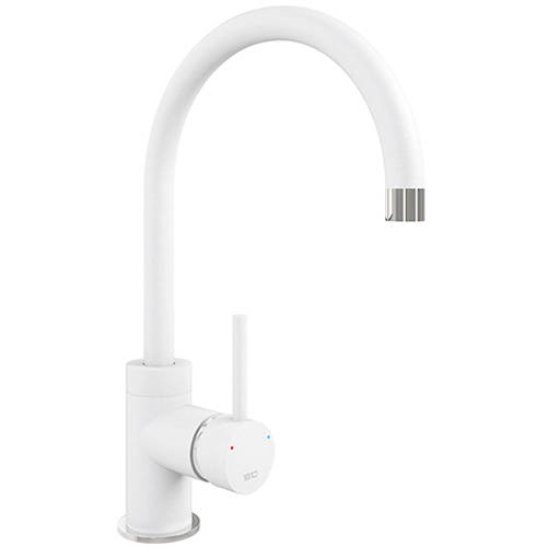 Example image of 1810 Kitchen Sink & Tap Pack, 1.0 Bowl (1000x500, Black & Polar White).