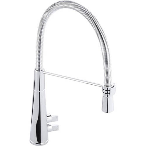Larger image of Abode Fliq Professional Monobloc Kitchen Tap With Swivel Spout (Chrome).