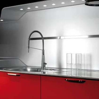 Example image of Abode Fliq Professional Monobloc Kitchen Tap With Swivel Spout (Chrome).
