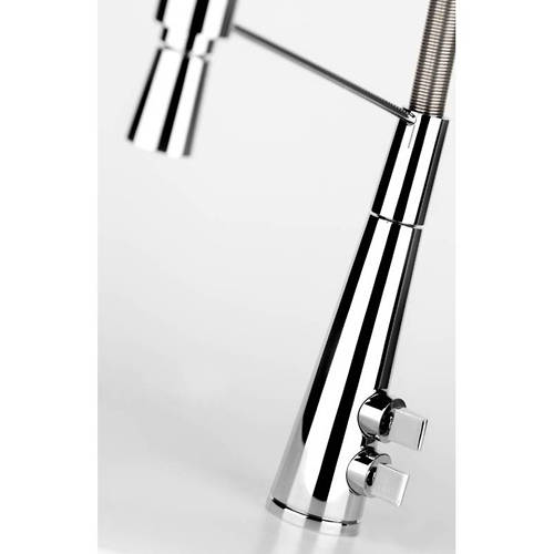 Example image of Abode Fliq Professional Monobloc Kitchen Tap With Swivel Spout (Chrome).