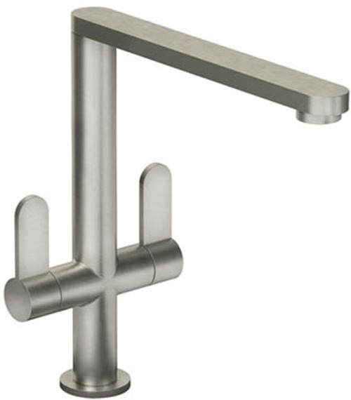Larger image of Abode Linear Monobloc Kitchen Tap With Swivel Spout (Brushed Nickel).