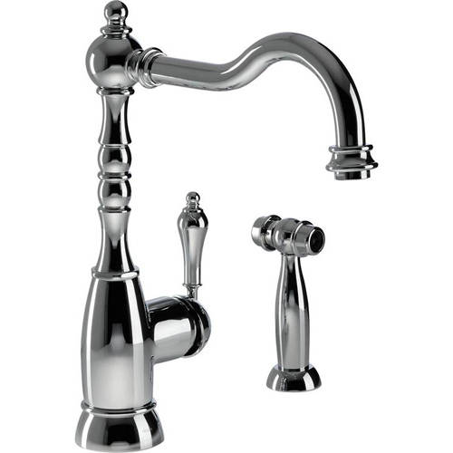 Larger image of Abode Bayenne Single Lever Kitchen Tap With Handspray (Chrome).