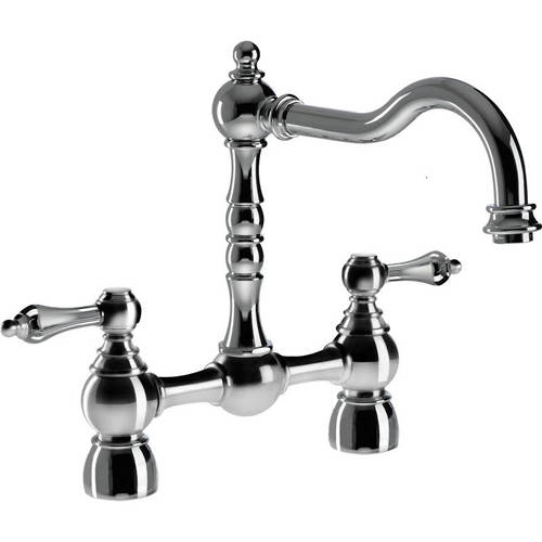 Larger image of Abode Bayenne Bridge Kitchen Tap (Chrome).