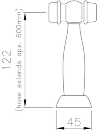 Technical image of Abode Hendon Kitchen Handspray (Chrome).