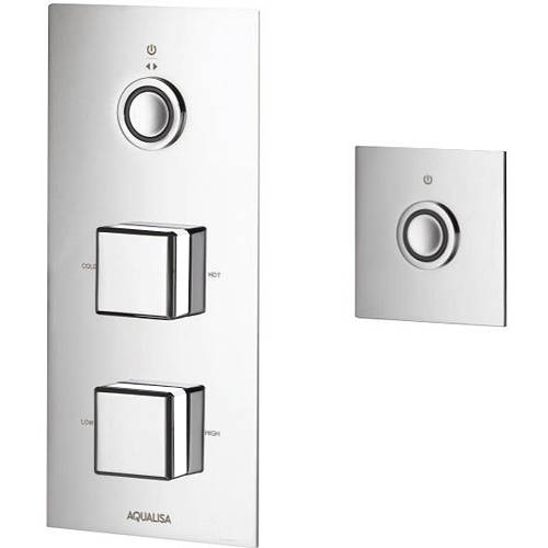 Example image of Aqualisa Infinia Digital Shower Pack 77 (Chrome & White Piazza Handles, GP).