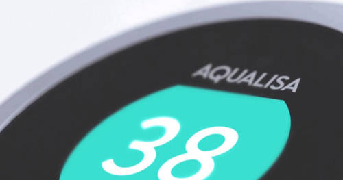 Example image of Aqualisa Q Smart Shower Pack 02N With Remote & Nickel Accent (Gravity).