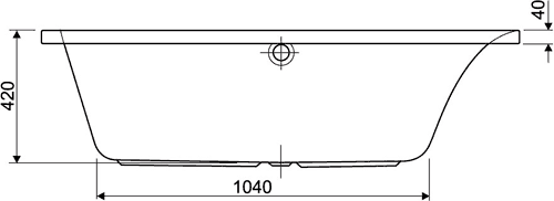 Technical image of Aquaestil Comet Aquamaxx Corner Whirlpool Bath. 14 Jets. Right Handed.