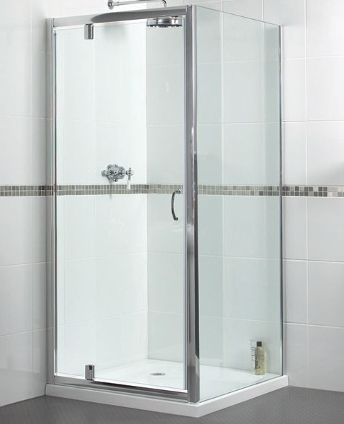 Larger image of Aqualux Shine Shower Enclosure With 900mm Pivot Door. 900x800mm.