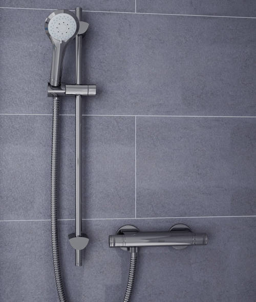 Example image of Bristan Artisan Exposed Bar Shower Valve & Slide Rail Kit (Chrome).