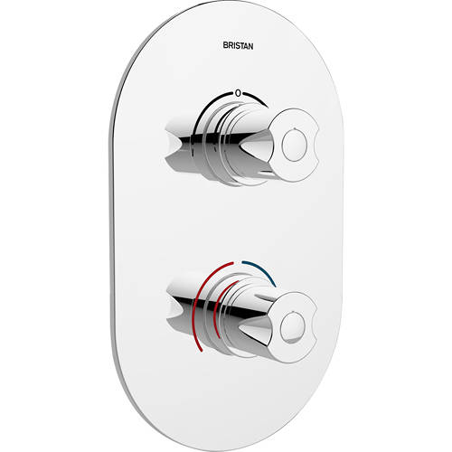 Example image of Bristan Artisan Shower Pack With Arm, Round Head & Handset (Chrome).