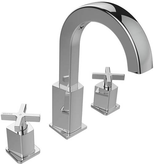 Larger image of Bristan Casino 3 Hole Basin Mixer Tap With Clicker Waste (Chrome).