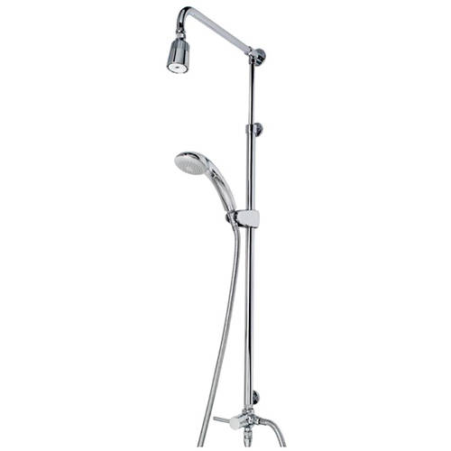 Larger image of Bristan Commercial DocM Rigid Riser Kit With Shrouded Pipe (Chrome).