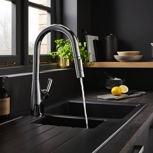 Example image of Bristan Kitchen Gallery Pro Kitchen Tap With Pull Out Spray (Chrome).