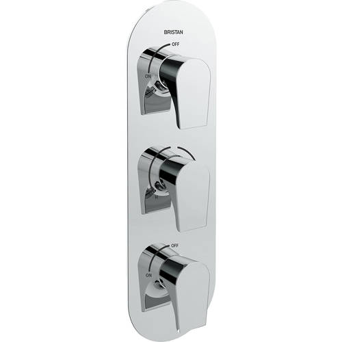 Larger image of Bristan Hourglass Concealed Shower Valve (2 Outlets, Chrome).