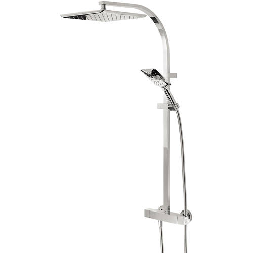 Larger image of Bristan Vertico Exposed Bar Shower Valve With Rigid Riser (Chrome).