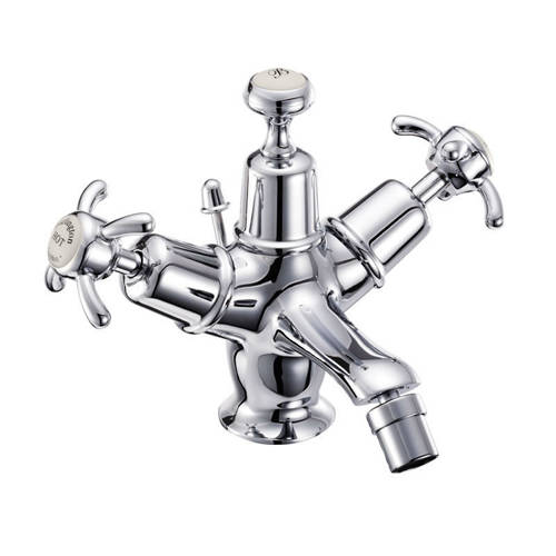 Larger image of Burlington Anglesey Bidet Tap With Pop Up Waste (Chrome & Medici).
