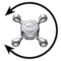 Example image of Burlington Anglesey Wall Mounted Bath Filler Tap (Chrome & White).