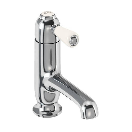Larger image of Burlington Chelsea Straight Basin Mixer Tap (Chrome & Medici).