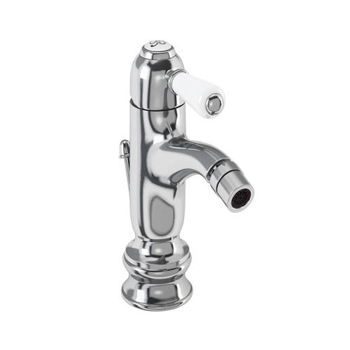 Larger image of Burlington Chelsea Regent Curved Bidet Mixer Tap & Waste (Chrome/Med).