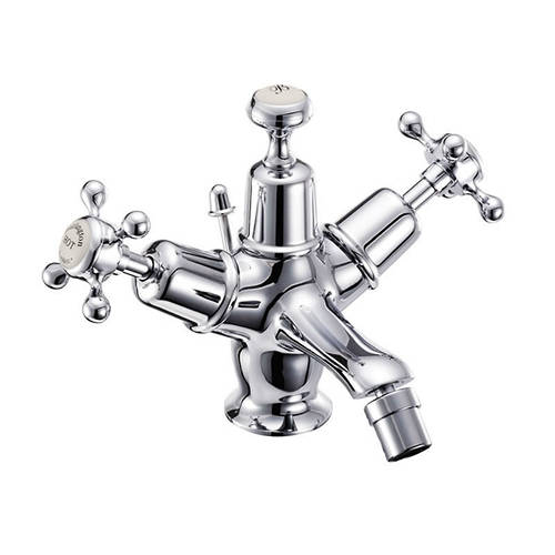 Larger image of Burlington Claremont Bidet Tap With Pop Up Waste (Chrome & Medici).